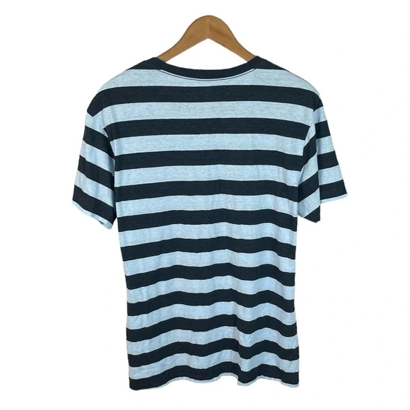 TS276 Mens GAP Jeans Brand Casual Preppy Striped Pocket T Shirt L - Picture 4 of 5